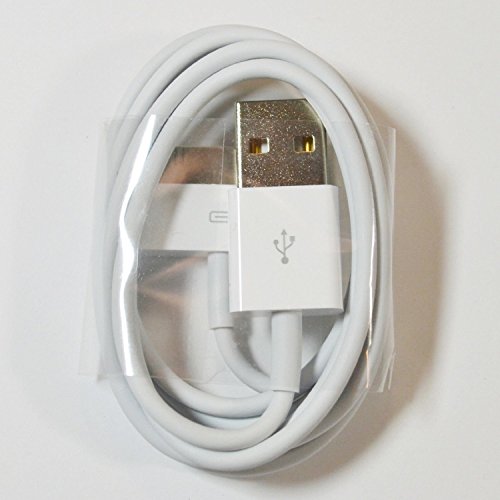Apple iPhone 30-pin USB Data Cable, White for iPhone 1st Gen, 3G, 3Gs, 4, 4s and iPad 1st, 2nd and 3rd Generations + all iPod versions (Original from Apple)