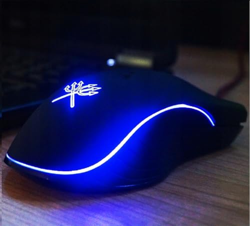 GADIRIA DunMoon Wired Gaming Mouse - 1,200 to 7,200 dpi, Optical Gaming Mouse, Ergonomic, LED with 7 Programmable Buttons, RGB Lighting for PC, Laptop, Computer - Gaming Mouse.