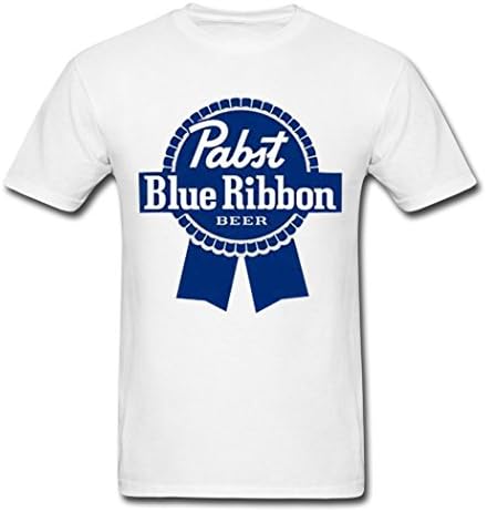 Catsmini Custom Printed Men's Blue Ribbon Logo T-Shirts X-Large