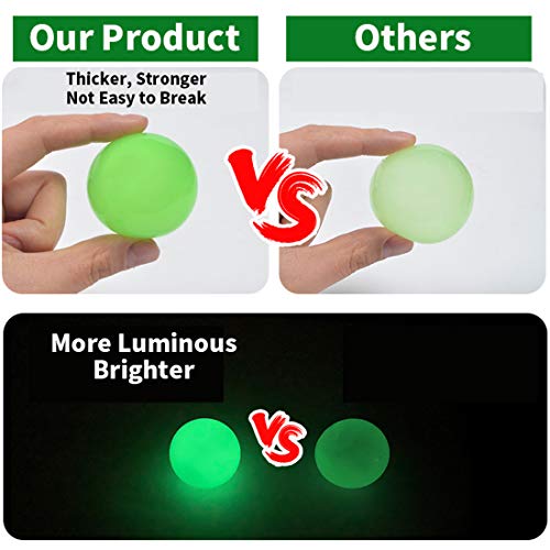 MARLBSIDE Ceiling Sticky Balls, Glow Squishy Stress Balls, Gobbles