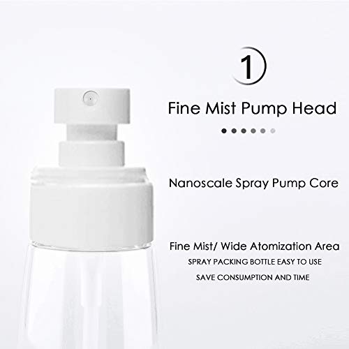 Fine Mist Spray Bottle 3.4oz/ 100ml Empty Cosmetic Refillable Travel Containers Plastic Hair Spray Bottle Sprayer for Perfume Skincare Makeup Lotion 3 Pack