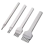 3mm Lacing Stitching Chisel Set Hole Punch Tool 1+2+4+6 Prong Diamond Hand Working Hole DIY