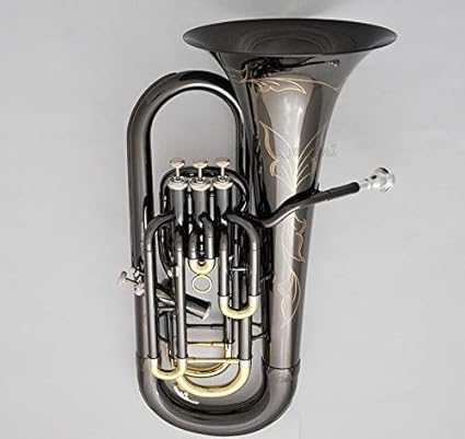 Amazon Fidgetgear ケース付きプロの新しいブラックユーフォニアムホーンbフラット3 1キー シンセサイザー 楽器