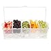 Large Condiment Server - Clear With Removable Compartments and Lid - Safely Chill 5 Types of Condiments on Ice, Easy To Use and Easy To Clean, Serving Tray and Food Organizer