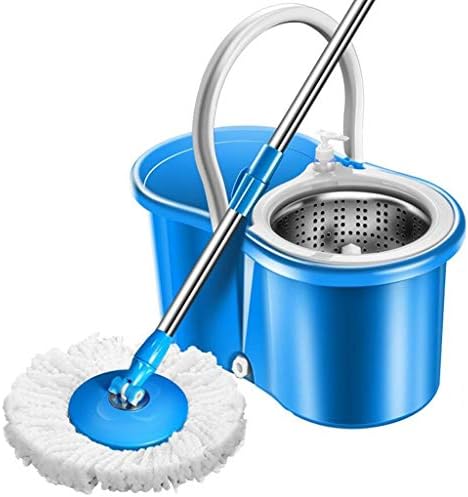 HEMFV Spin Mop Bucket System-Microfiber Spinning Mop Bucket, Microfiber Mop Heads-Rotating 360 Degree, Adjustable Handle-for Home Cleaning