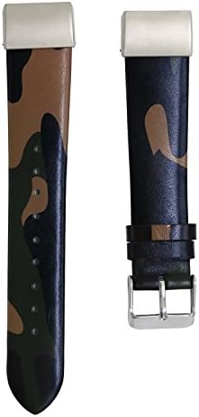 Erjia Fitbit Charge 2 Band,Genuine Leather Replacement Bands for Fitbit Charge 2 HR (Camo)
