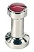 RSVP International Endurance Collection Flat Bottom Espresso Coffee Tamper Stainless Steel, 49mm Diameter, Red