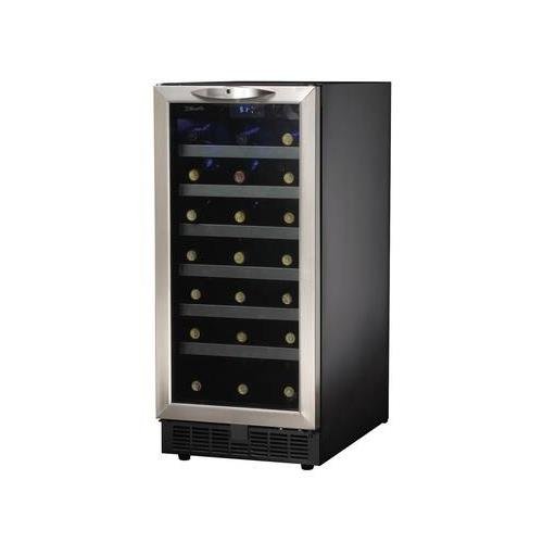 Danby DWC1534BLS 3.7 Cu. Ft. 34-Bottle Silhouette Wine Cooler - Black/Stainless