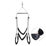 Anosmsh Adult Swing, Indoor Ceiling-Hanging Swing, 360 Spinning Swivel Swing 600 lbs Weight Capacity, Lightweight & Portable - Frame, Spring and Hooks Included, Adult Toys for Couples (Black)