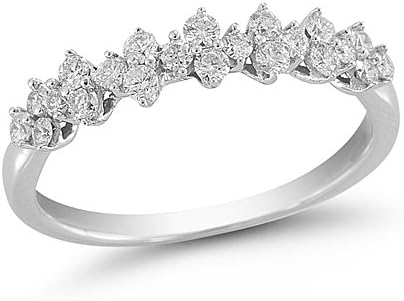 Amazon.com: 14k White Gold Diamond Anniversary Band (1/2 cttw H-I Color