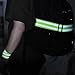 Techion Reflective Elastic Fabric Waist Belt Band with Buckle Clip and Two Reflective Strips for Cycling/Biking/Walking/Jogging/Running Gear and Outdoor Sports (Waistband)