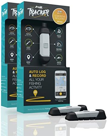 2-Pack Angler Labs Anglr Tracker Fishing Rod Mountable Bluetooth Enabled Sensor - Includes Tracker, Rod Mount, Free Mobile App &amp; 1 Year Logbook Subscription
