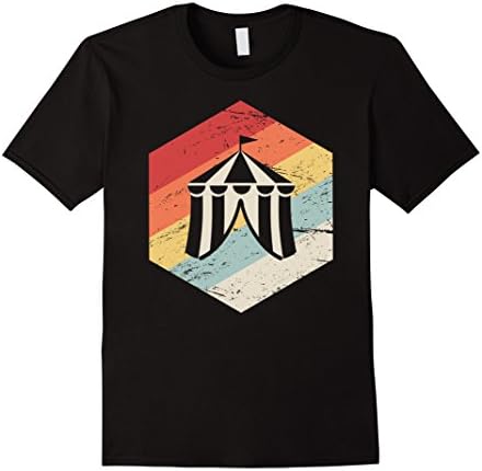 Mens Retro Tent | Circus T-Shirt Large Black