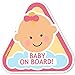 New: Baby on Board Magnetic and Reflective Sign for Boy or Girl for Car (2 Pack) (Baby Boy)