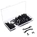 Sunmns 150 Pack Sawtooth Picture Photo Frame Hangers with Screws, Black