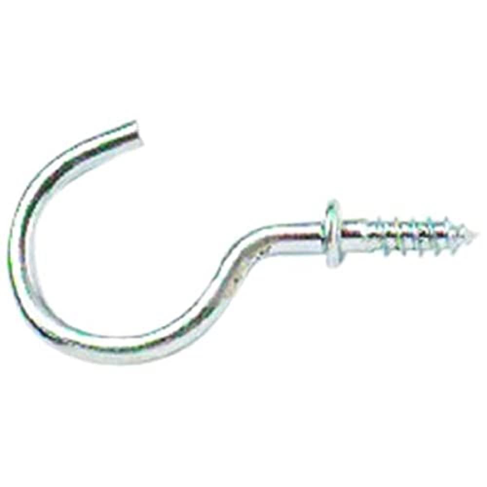 Merriway® BH01525 (10 Pcs) Bright Chrome Plated Shouldered Mug Cup Hooks, 25 mm (1 Inch) - Pack of 10 Pieces