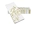 SimuLinen Gold & White Dinner Napkins - Disposable Linen Feel Decorative Cloth-Like Large Napkins - Elegant, Soft, Absorbent & Durable Airlaid Material (19
