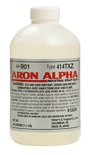 Click Here to See More Images Aron Alpha 414TXZ (6,000 cps) High Heat (250 F) and Impact Resistant Instant Adhesive 500 g (1.1 pound) Bottle
