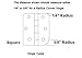 Dynasty Hardware DYN-58-3.5x3.5-US15 3-1/2 Door Hinges 5/8
