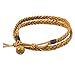 NOVICA Tiger's Eye Braided Leather Men's Wrap Bracelet, 16.25