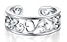 BORUO Toe Rings - Flower Hawaiian Leaf Sterling Silver Band Ring - Stylish Toe Rings For Women - Sterling Silver Rings for Gifting - Chic 925 Sterling Silver Rings - Toe Rings For Women With Gift Bag , 6mm