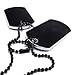 KONOV Army Style 2pcs Name Dog Tag Pendant Mens Necklace, Black Silver, 27 inch Black Chain