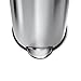 simplehuman 35 Liter / 9 Gallon Round Step Trash Can, Brushed Stainless Steel