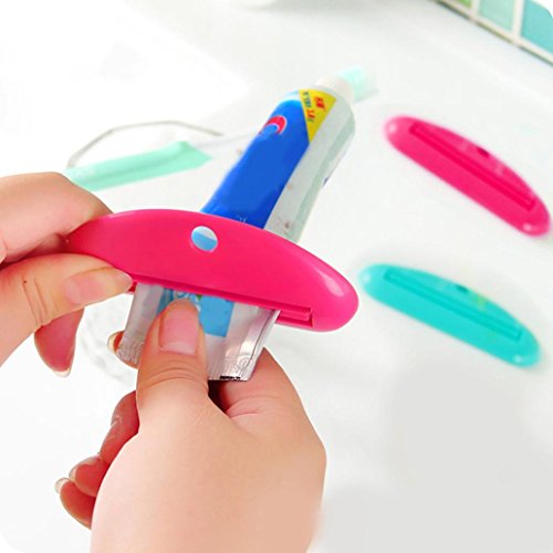 Baomabao 2pc Tube Rolling Holder Squeezer Cartoon Toothpaste Dispenser Bathroom Home