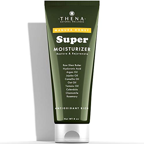 Organic & Natural Moisturizing Cream Body Lotion For Dry Sensitive Combination Skin Care Products, Anti aging Moisturizer With Manuka Honey Hyaluronic Acid, Women & Men