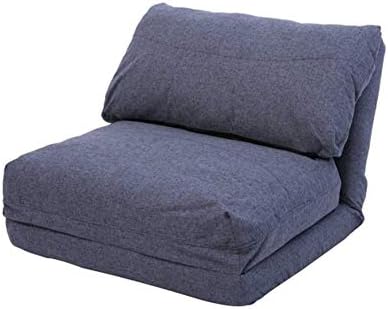 ZHIC Sofa, Floor Gaming Sofa Chair Fabric Folding Chaise Lounge, 28 I Have a Better Life. (Color : Blue)