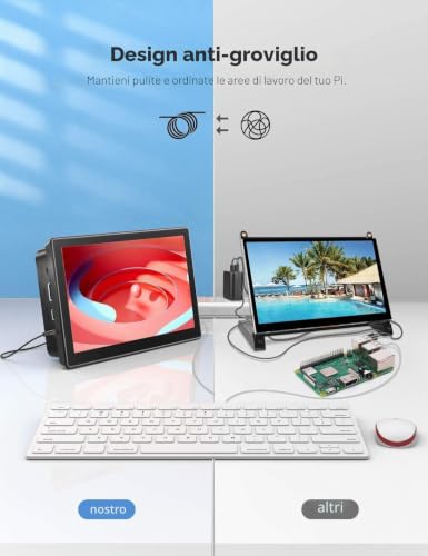 EVICIV 10.1 Inch Portable Capacitive Touchscreen Monitor for Raspberry Pi 5/4/3/2/Zero/B/Windows, 1920 x 1200 IPS Portable Screen