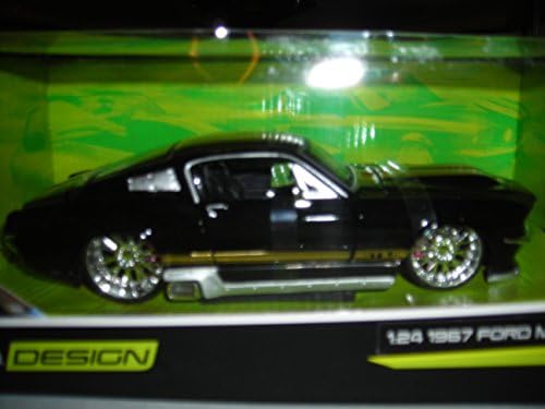 MAISTO DESIGN BLACK W/GOLD STRIPES 1967 FORD MUSTANG GT 1:24 DIECAST
