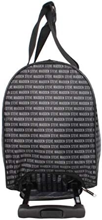 Steve Madden Designer Carry On Luggage Collection - Lightweight 20 Inch Duffel Bag- Weekender Overnight Business Travel Suitcase with 2- Rolling Spinner Wheels (Signature Black) 3 Steve Madden Designer Carry On Luggage Collection - Lightweight 20 Inch Duffel Bag- Weekender Overnight Business Travel Suitcase with 2- Rolling Spinner Wheels (Signature Black)