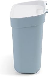 Curver 100% Recycled 10L Kitchen Bin Smoked Grey Lift Top view 2