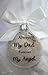 Dad Memorial Christmas Ornament with Angel Wing Charm Sympathy Gift