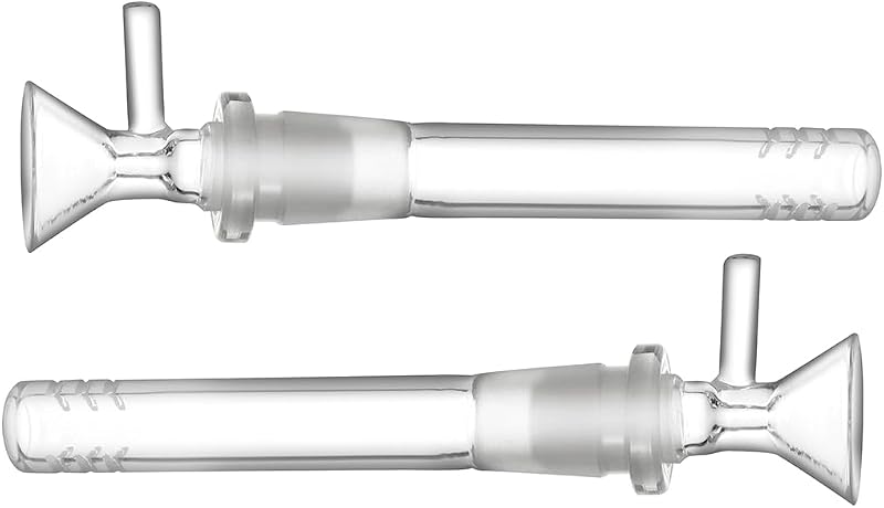 BMTick 4pc Down Stem Chemical Diffuser Funnel Adapter 14mm 12cm Glassware Set