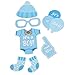 Photo Booth Props Funny DIY Kit for Baby Shower Boy Birthday Party Decorations Costume Dress-up Accessories Doubtless Bay (25Pcs blue)