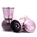 Brushed Stainless Steel Salt Mill and Pepper Grinder Set With Round Glass Globes - Isa Cucina