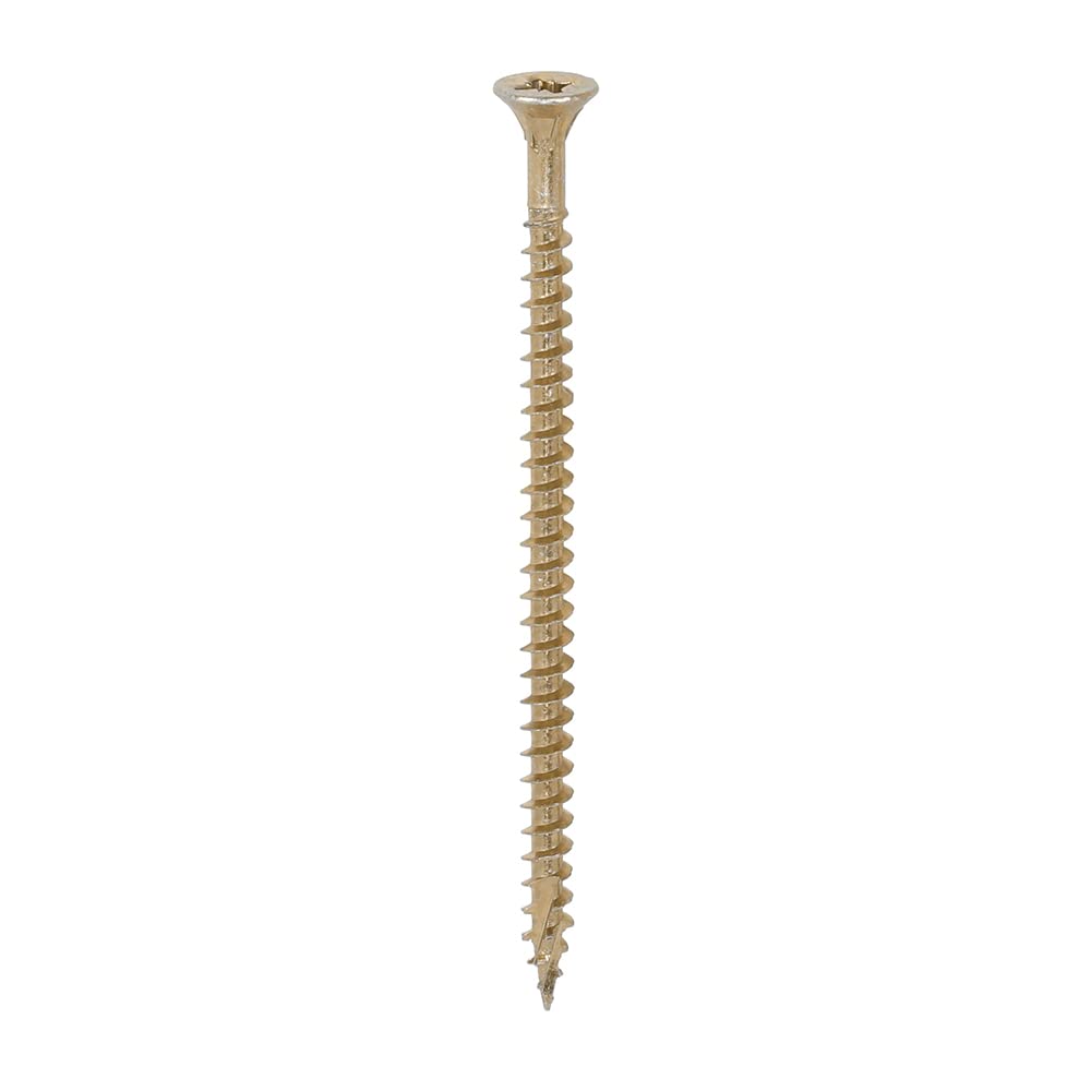 TIMCO C2 Strong-Fix Multi-Purpose Premium Countersunk Gold Woodscrews - 4.5 x 80 - Box of 200