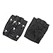 BinaryABC Halloween Costume Gloves,Punk Rock Gloves,Pu Half Finger Gloves, Halloween Cosplay Accessory