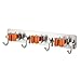 Bosszi Broom Holder Mop Holder Gardening Tools Organizer, SUS 304 Stainless Steel Brushed & Non-Slip Silicone Self-Adhesive Mounted Storage Racks with 3 Positions & 4 Hooks Holds Up to 7 Tools Firmly
