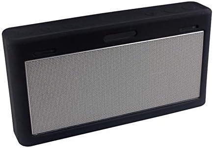 Dnasrivew Shockproof Silicone Protective Speaker Case Cover Skin for Bose SoundLink 3 Black