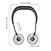 Hands-Free USB Personal Neck Fan, Portable Mini Headphone Design Neck Fan, 7-Color LED, with Aromatherapy, 3-Speed, 360-Degree Free Rotation for Home, Office and Travel (Black)