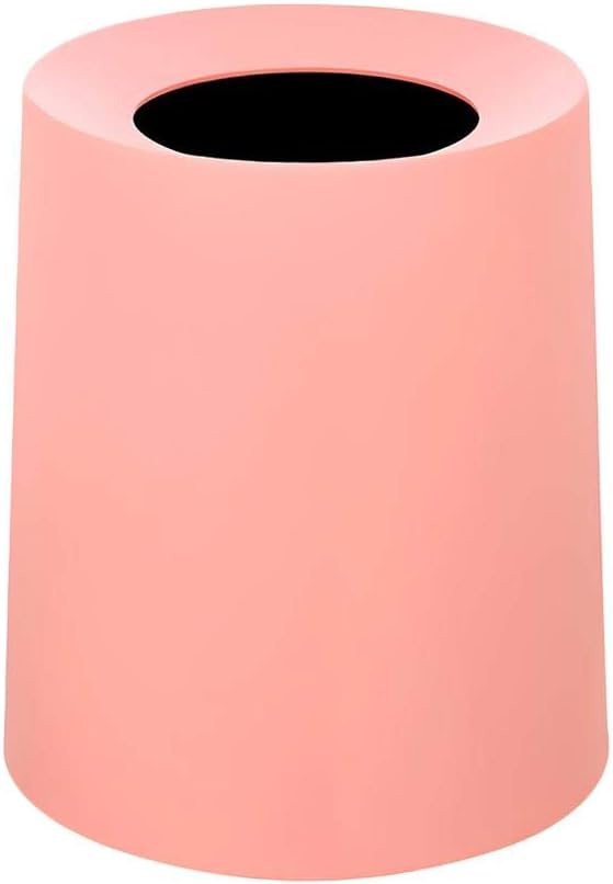 energeti Trash Can Paper Basket Bin Round Uncovered Plastic European creative round uncovered plastic paper basket for Bathroom Office Hotel Indoor 8L