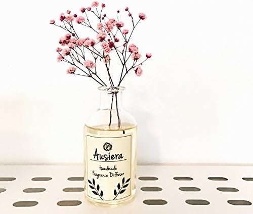 Ausiera Scented Fragrance Diffuser with Natural Long Lasting Essential Scented Oils, Luxury Fragrance, Pink Baby Breath Flowers - Black Cherry Fragrance