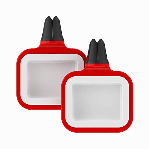 Adusa Dip Clip - an in-car Sauce Holder for Ketchup and Dipping sauces.(2 Pack) (Red) - Thumbnail 2