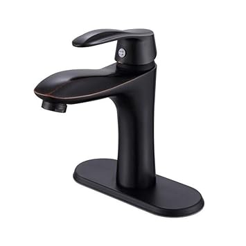 Bathroom Kitchen Sink Faucet Black Retro Style Single Handle All