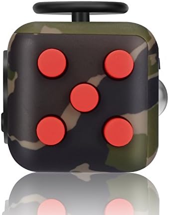 Xingqijia Fidget Cube Relieve Stress Anxiety Focus Attention Dice Toys for Kids &amp; Adults - Pocket/with Buttons/ADHD/Autism/6 Sided