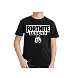 fresh tees Fortnite Legend Gaming Youth T- Shirt (X- Large 14-16 Yrs, Black)