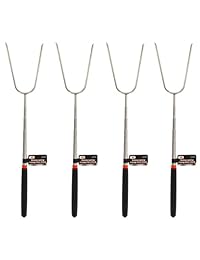 Telescoping Camp Fire Tenedor   Pack de 4